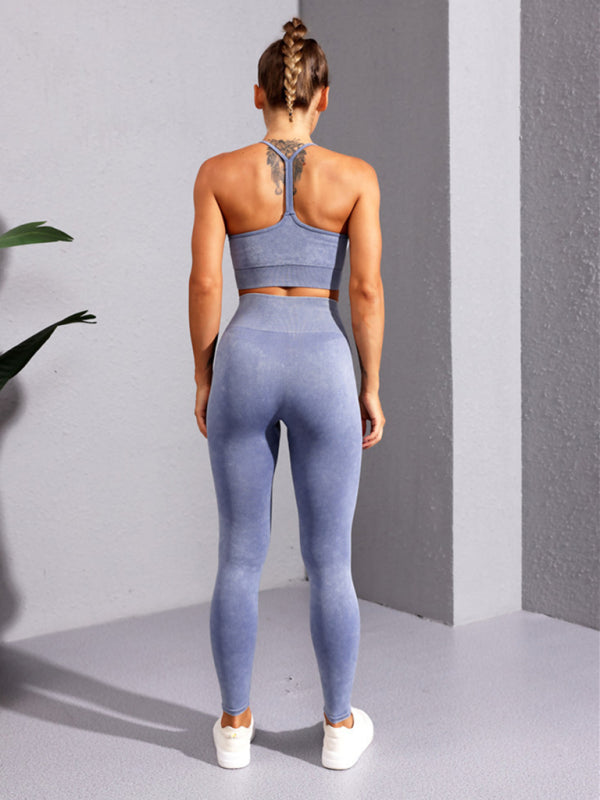 Gym Outfits- Women's Solid Stretchy Tight High-Waisted Gym Leggings- - Chuzko Women Clothing