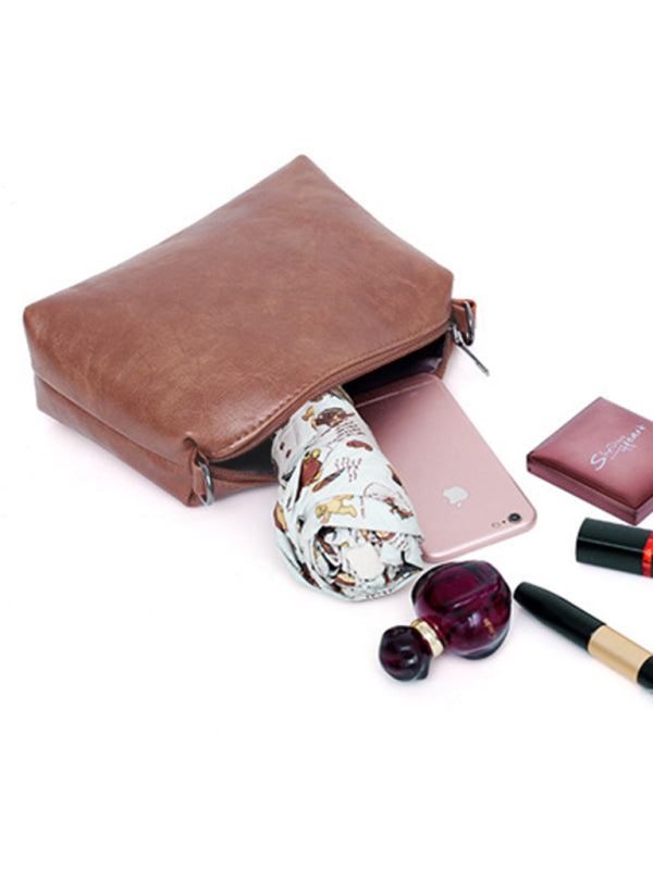 Collection de sacs à main en simili cuir – Seau, messager, bracelet, pochette