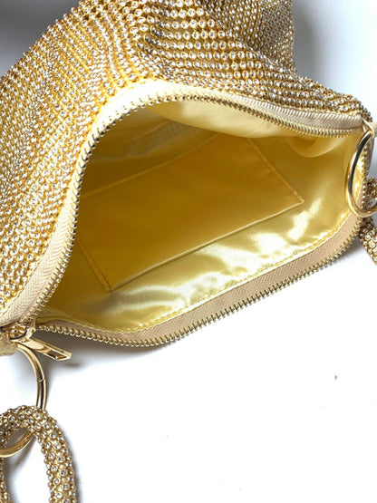 Sparkle Beaded Diamond Hobo Shoulder Bag