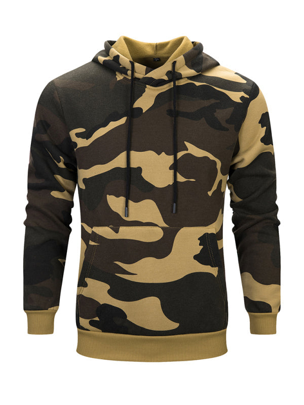 Hoodies- Military Men's Sport Hooded Camouflage Sweatshirt- Chuzko Women Clothing