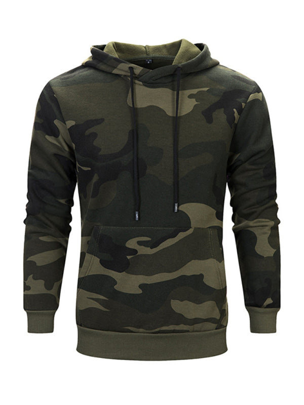 Hoodies- Military Men's Sport Hooded Camouflage Sweatshirt- Chuzko Women Clothing