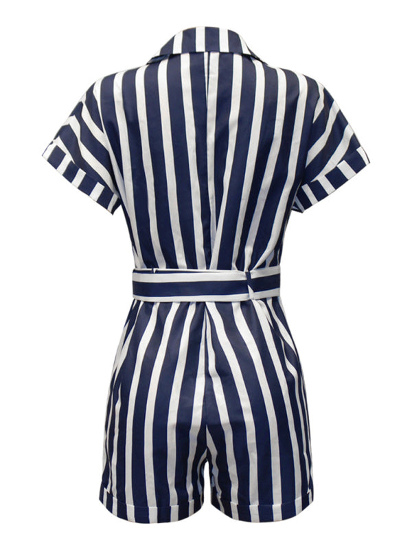 Be Bold and Beautiful in Our Striped Romper-Playsuit - Order Yours Today! Jumpsuit - Chuzko Women Clothing