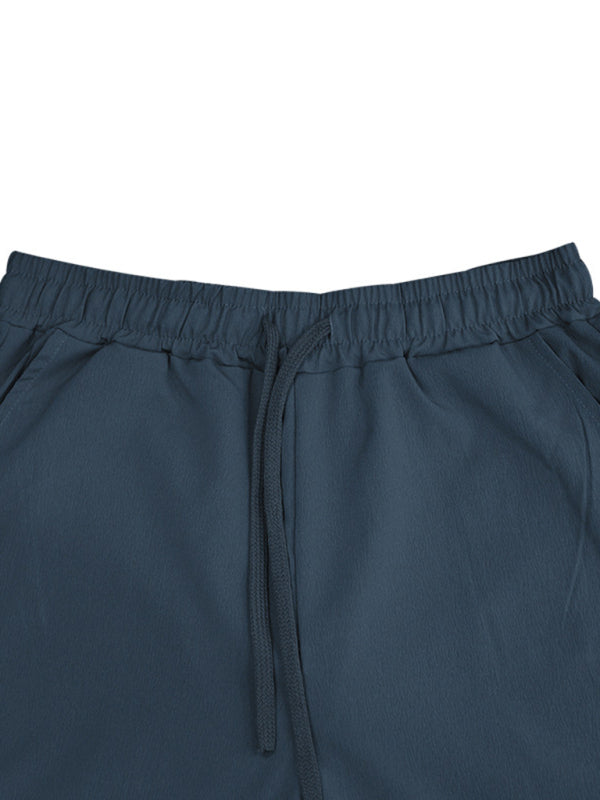 Men’s Linen Textured Lounge Trousers - Straight Leg Pants
