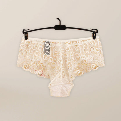 Panties- Floral Lace Underwear - Panty Briefs for Women- Raw white off white- Chuzko Women Clothing