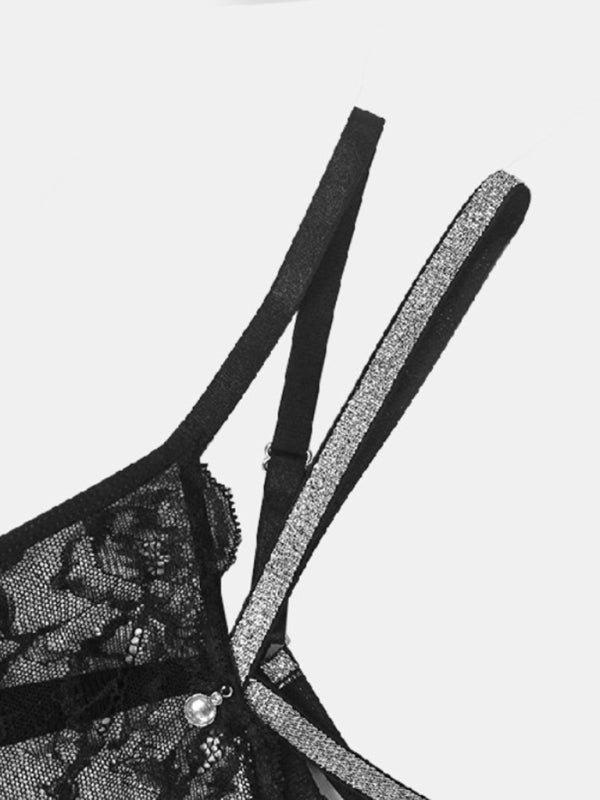 Panties- Lace Sparkle T-String Lingerie for Women- - Chuzko Women Clothing