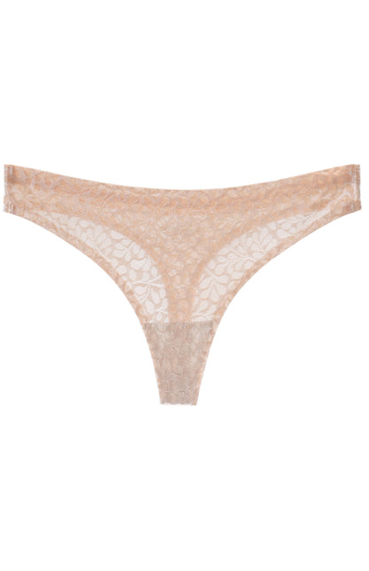 Panties- Women's Lace Panty Thong G-String- Cracker khaki- Chuzko Women Clothing