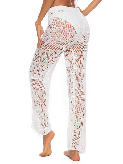 Pants Cover Up- Summer Crochet Knitting Pants - Vacation Swim Cover-Up- Chuzko Women Clothing