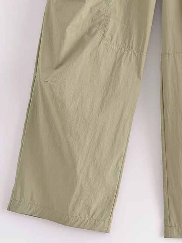 Pants- Women's Solid Cargo Pants for Everyday Adventures- - Chuzko Women Clothing