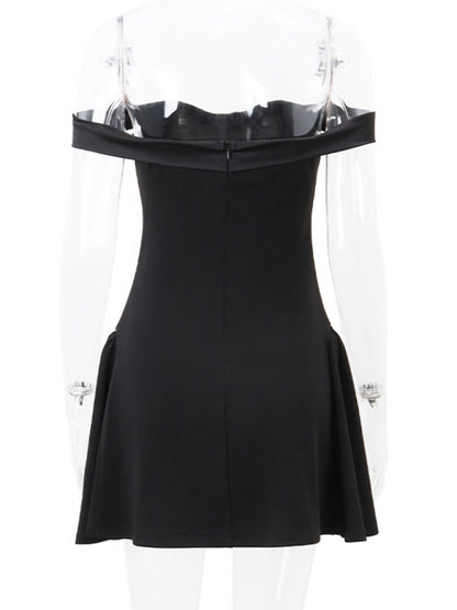 Elegant A-Line Off Shoulder Little Black Dress