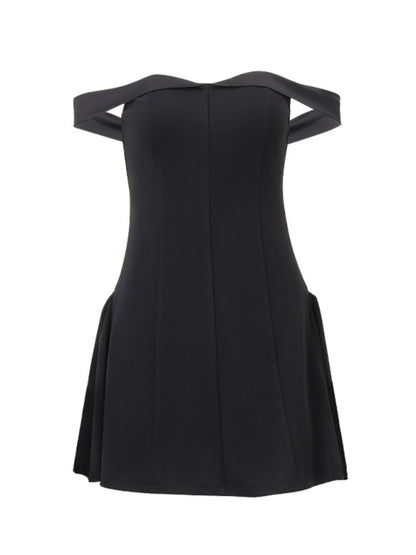 Elegant A-Line Off Shoulder Little Black Dress