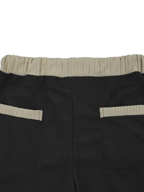 Men’s Knit Patched Jogger Pencil Pants - Casual Sweatpants