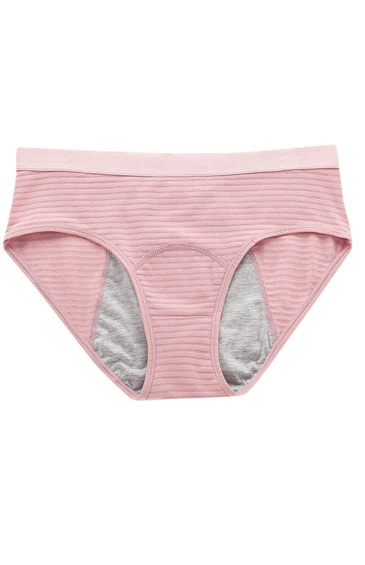 Period Underwear- Women's Cotton Hipster Period Panty Underwear- Lotus root Pink- Chuzko Women Clothing
