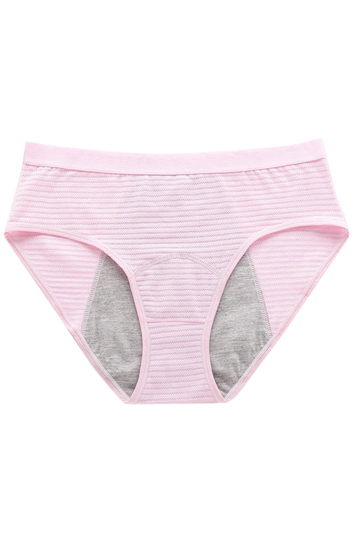 Period Underwear- Women's Cotton Hipster Period Panty Underwear- Pink- Chuzko Women Clothing