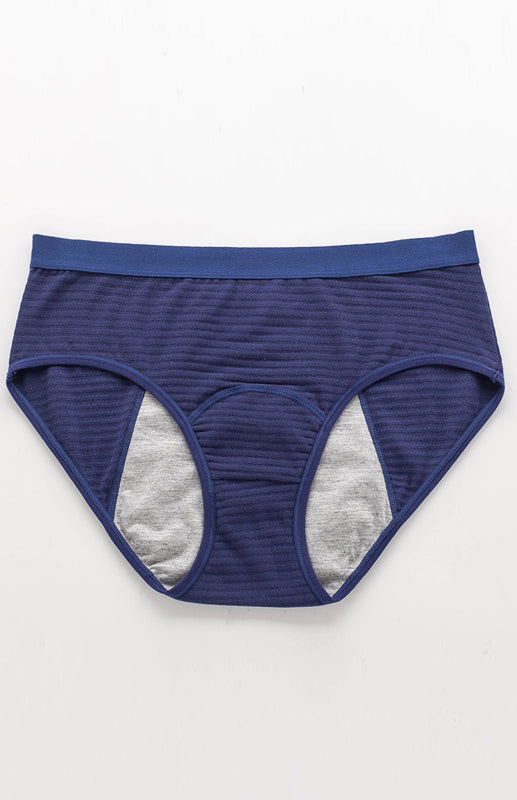Period Underwear- Women's Cotton Hipster Period Panty Underwear- Purplish blue navy- Chuzko Women Clothing