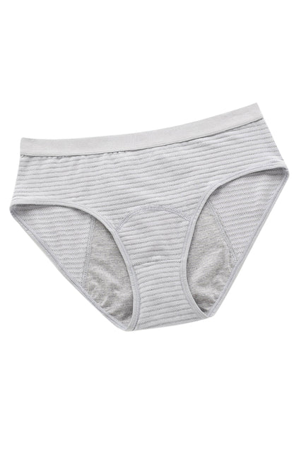 Period Underwear- Women's Cotton Hipster Period Panty Underwear- Grey- Chuzko Women Clothing