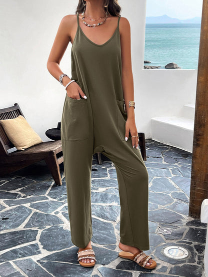 Baggy-Latzhose aus solider Baumwolle – idealer Playsuit mit Taschen