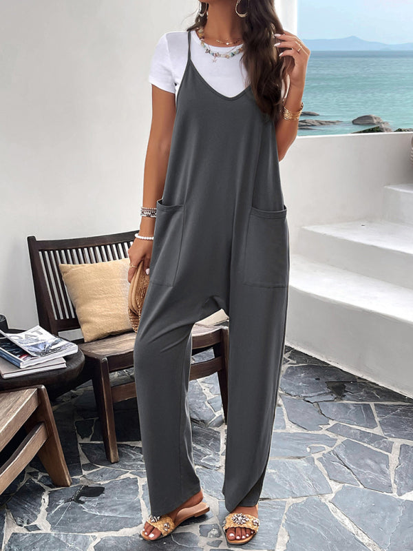 Baggy-Latzhose aus solider Baumwolle – idealer Playsuit mit Taschen