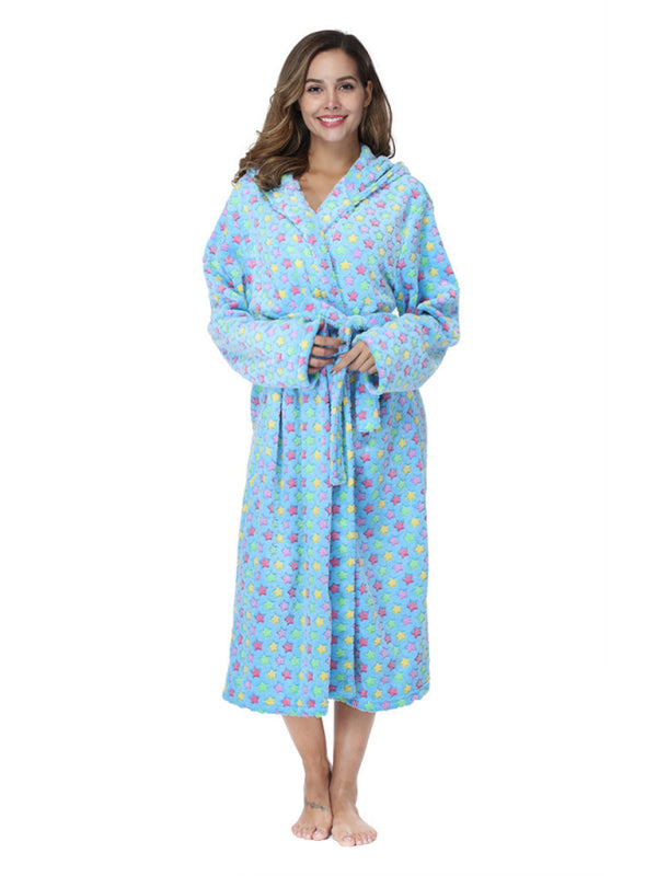 Robes- Lounging Autumn Winter Faux Fur Bathrobe for Post-Shower & Beauty-Time- Chuzko Women Clothing