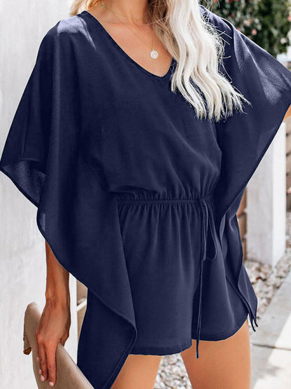 Confidence Boosting: Grab Your Perfect Fit V-Neck Romper Jumpsuit Now! Rompers - Chuzko Women Clothing