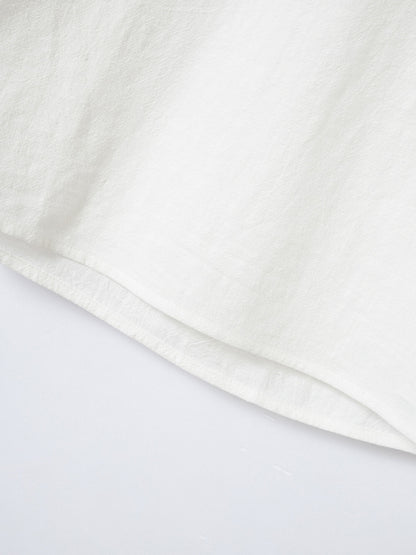 T-shirt Henley en coton texturé pour hommes - Chemise à manches retroussées coupe musclée