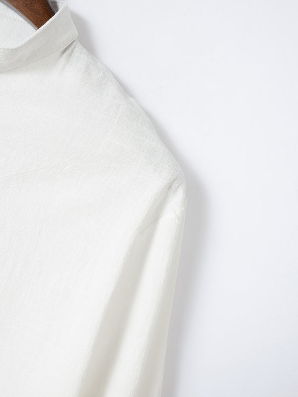 Strukturiertes Henley-T-Shirt aus Baumwolle für Herren – Muscle-Fit-Shirt mit hochkrempelbaren Ärmeln