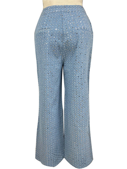 Sparkle Pants- Women's Sparkle Denim Party Pants- - Chuzko Women Clothing