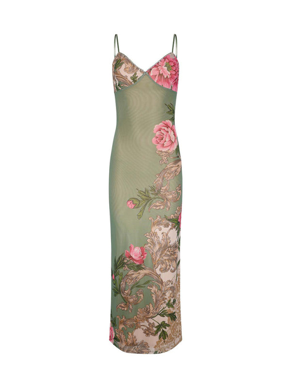 Camisole-Kleid mit Blumenmuster für Sommertreffen