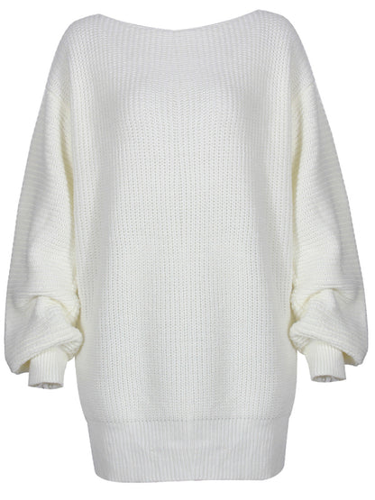 Winter Faux Wool Cozy Waffle Knit Sweater Dress