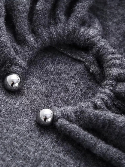Sweaters- Trendy Knitwear Top | Off-Shoulder Knit Sweater- Chuzko Women Clothing