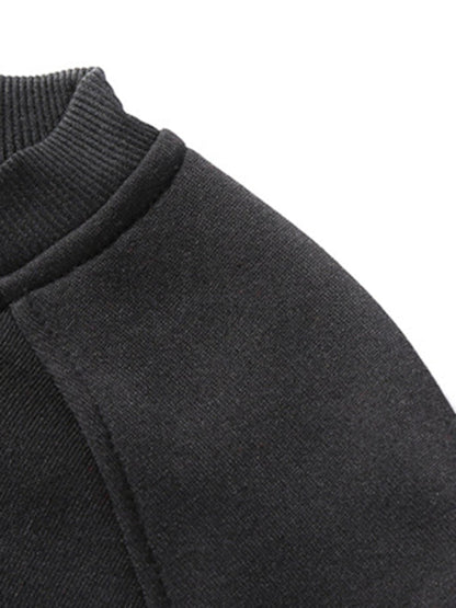 Sweatshirts- Essential Men's Solid Crew Neck Sweatshirt- Chuzko Women Clothing