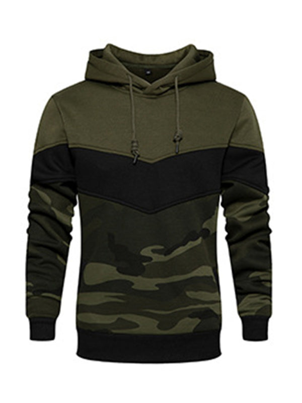Sweatshirts- Military-Inspired Men's Sport Hooded Sweatshirt | Camouflage Hoodie- Chuzko Women Clothing