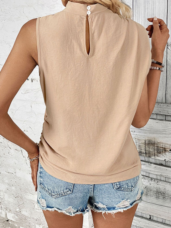 Stand Collar Sleeveless Top for Every Occasion
