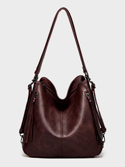 Tote Shoulder Hobo Handbag in Faux Leather
