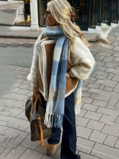 Vests- Winter Cozy Vest in Faux Lamb Fur- Chuzko Women Clothing