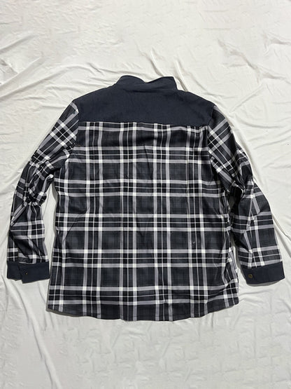 Warmer Jackets- Winter Plaid Patchwork Fleece-Lined Corduroy Jacket for Men- Chuzko Women Clothing