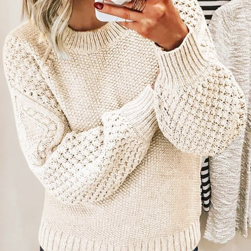 Autumn Warmth Jumper - Chunky Knit Classic Sweater Sweaters - Chuzko Women Clothing