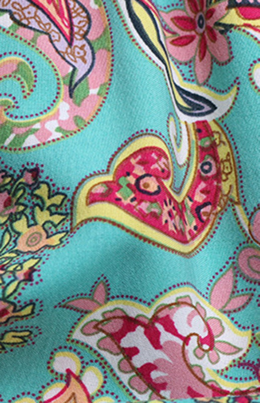 Women's Paisley Print Tiered Ruffle Cami Midi Dress Midi Dresses - Chuzko Women Clothing