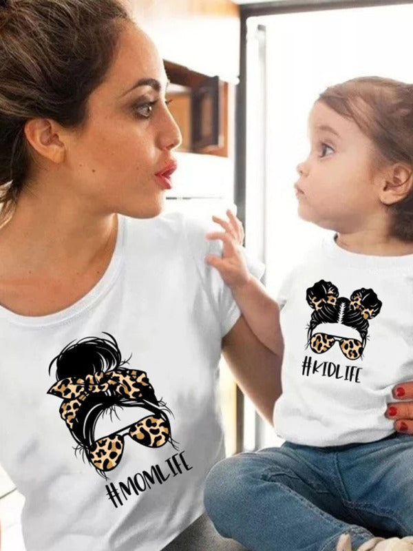 Celebrate Mom in Style with Our Children's Cartoon Print T-Shirt Top - Chuzko Women Clothing
