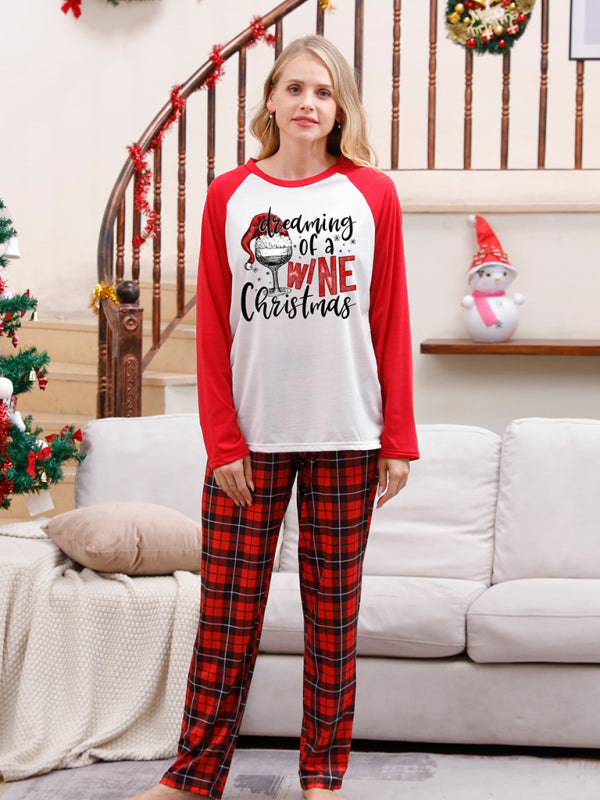 Family Kids Merry Christmas Thanksgiving Pajamas 2 Piece Set Pajamas - Chuzko Women Clothing