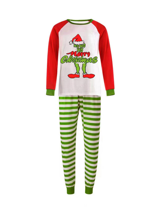 Ugly Christmas Grinch Cotton Pajama Set for Dad Xmas Pajamas - Chuzko Women Clothing