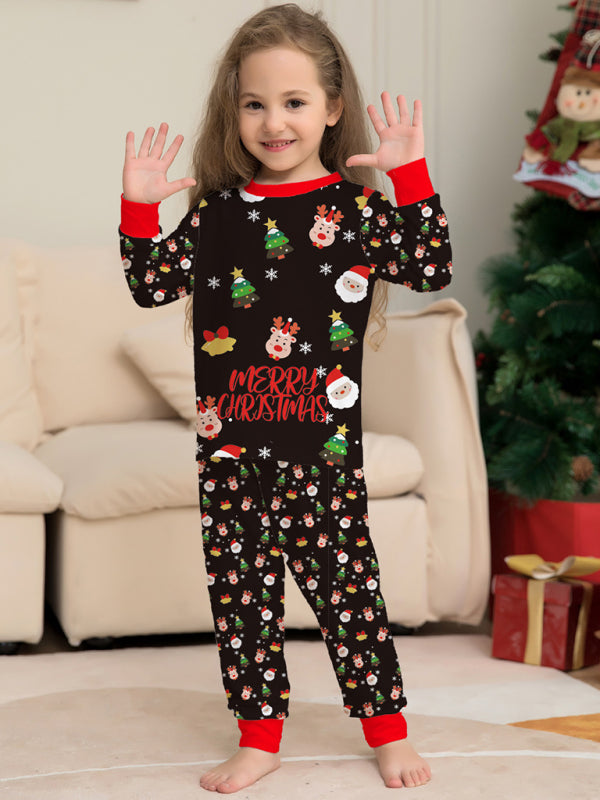 Kids' Thanksgiving to Christmas Cotton Pajama Set Xmas Pajamas - Chuzko Women Clothing