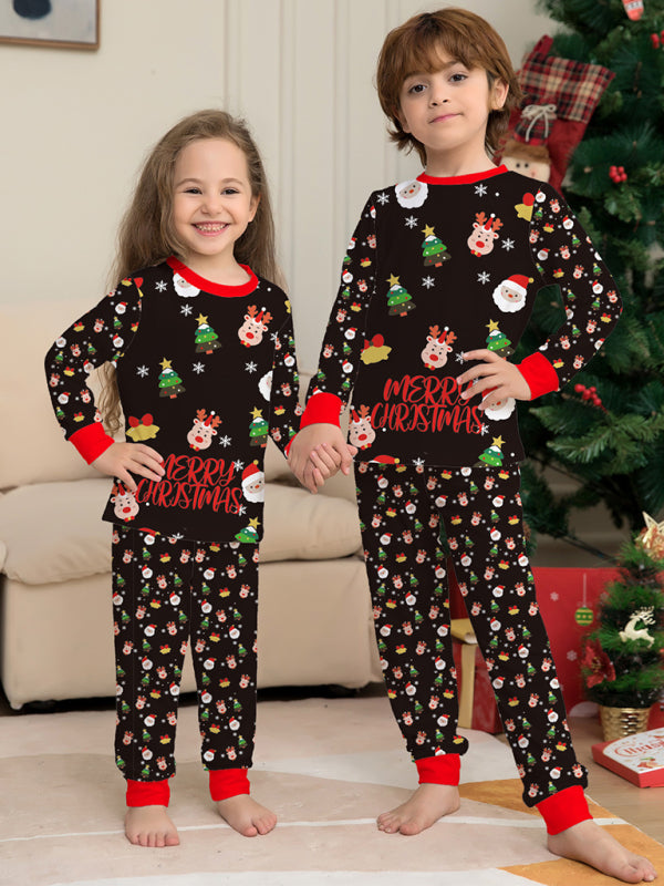 Kids' Thanksgiving to Christmas Cotton Pajama Set Xmas Pajamas - Chuzko Women Clothing