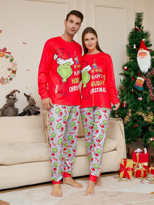 Hi Deer Ugly Grinch: Family Matching Pajamas for Thanksgiving & Christmas Xmas Pajamas - Chuzko Women Clothing