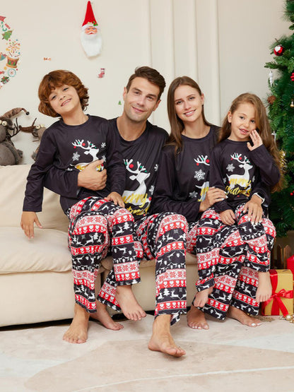 Matching Reindeer Elk Pajama Sets for Thanksgiving & Christmas Xmas Pajamas - Chuzko Women Clothing