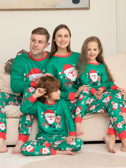 HO HO HO! Family Matching Santa Claus Pajamas for a Jolly Thanksgiving & Christmas Xmas Pajamas - Chuzko Women Clothing