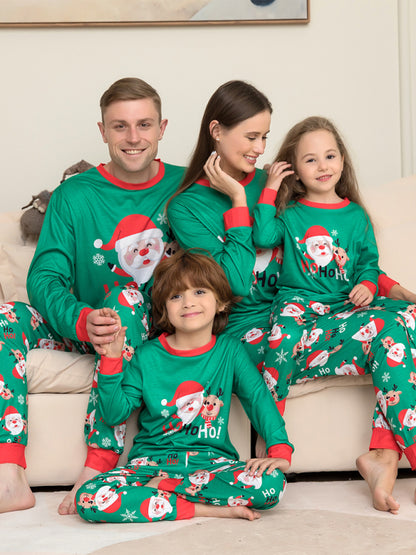 HO HO HO! Family Matching Santa Claus Pajamas for a Jolly Thanksgiving & Christmas Xmas Pajamas - Chuzko Women Clothing