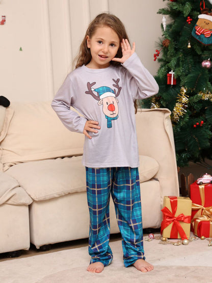 Family Matching Reindeer Elk Plaid Pajama Sets for Thanksgiving & Christmas Xmas Pajamas - Chuzko Women Clothing