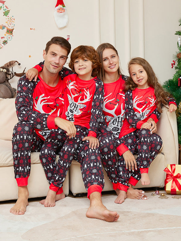 Oh My Deer! Family Matching Reindeer Pajamas for Thanksgiving & Christmas Xmas Pajamas - Chuzko Women Clothing