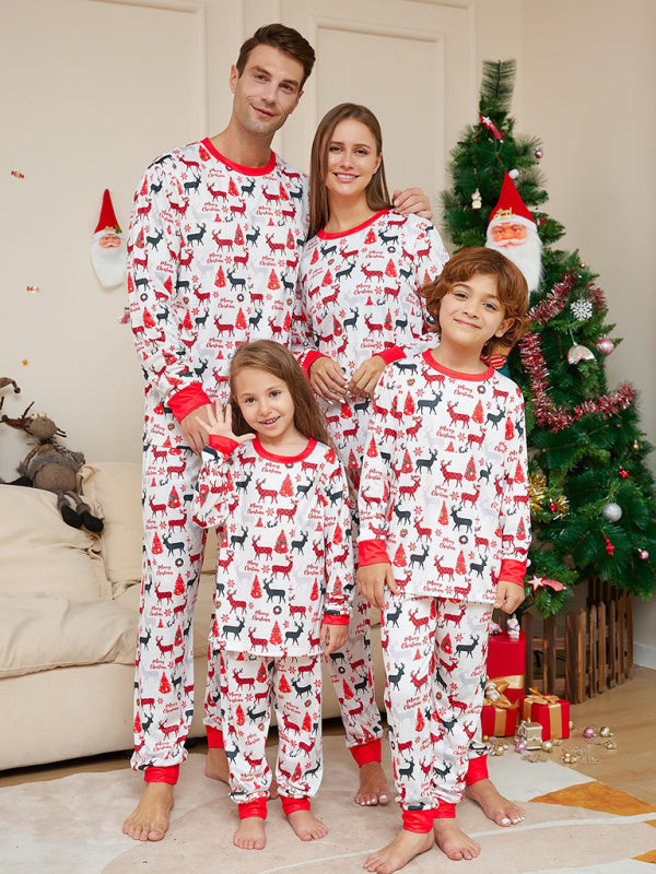 Festive Family Matching Reindeer Pajamas for Thanksgiving & Christmas Xmas Pajamas - Chuzko Women Clothing