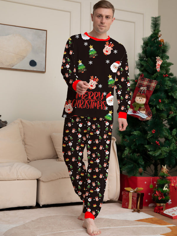 Dad's Xmas Lounge - Matching Cotton Pajamas for Thanksgiving Christmas Pajamas - Chuzko Women Clothing